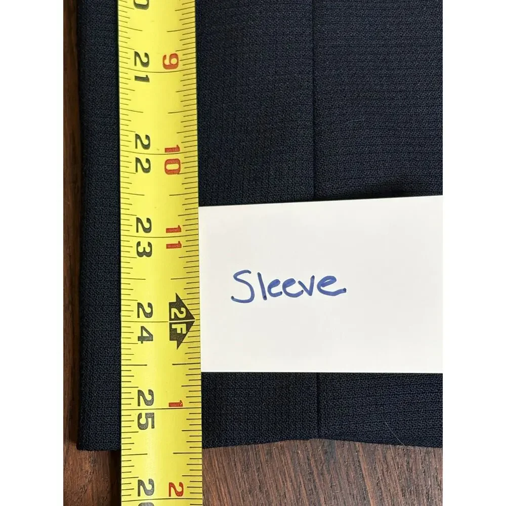 Merci Italia Navy & Black Tuxedo Blazer Shawl Collar Size 46 IT 10 US - Picture 9 of 10